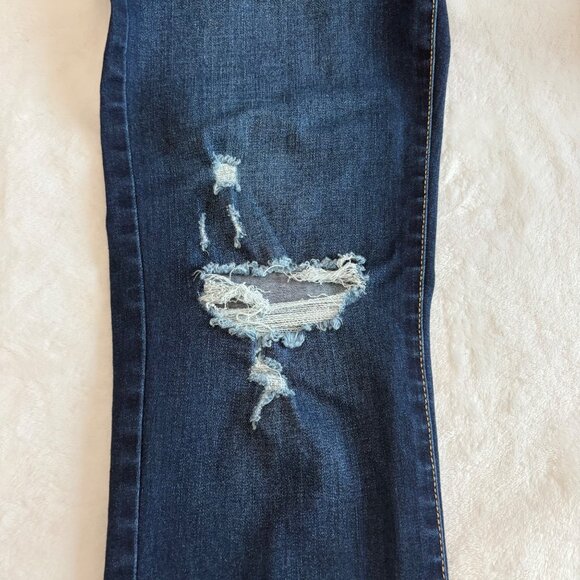 No Boundaries Womens High-Rise Button-Fly Distressed Skinny Jeans Junior Size 11 - Picture 9 of 13